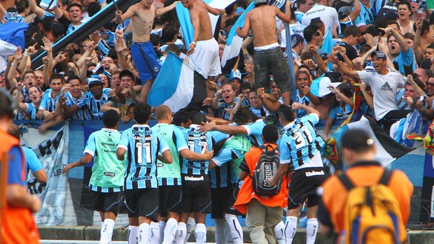 jogadores gol Grêmio (Foto: Flickr do Grêmio)