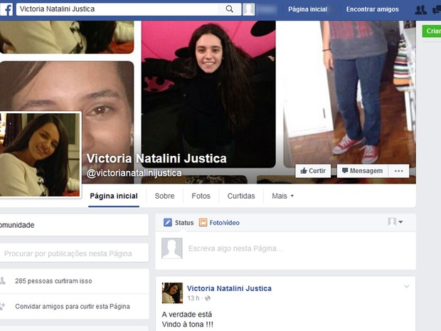 G1 Família De Aluna Morta Em Excursão Escolar Pede Justiça No Facebook Notícias Em São Paulo