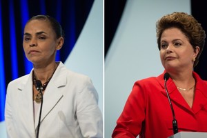 Marina Silva (PSB, à esq.) e Dilma Rousseff (PT) no segundo debate entre os presidenciáveis (Foto: Adriana Spaca/Brazil Photo Press/Agência O Globo) Marina Silva (PSB, à esq.) e Dilma Rousseff (PT) no segundo debate entre os presidenciáveis (Foto: Adriana Spaca/Brazil Photo Press/Agência O Globo)