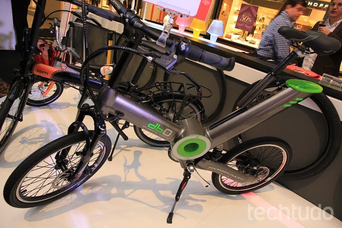 Bicicleta eletrética, da fabricante Tung Keng Ent. Co. (Foto: Larissa Ferrari/TechTudo) Bicicleta eletrética, da fabricante Tung Keng Ent. Co. (Foto: Larissa Ferrari/TechTudo)
