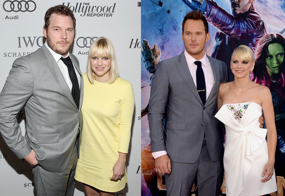 Chris Pratt e Anna Faris em 2012 e em 2014 (Foto: Chris Pratt )