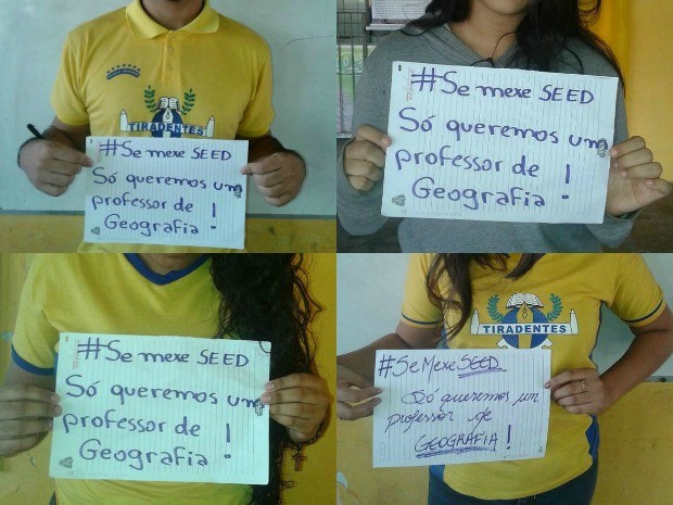 Campanha, web, estudantes, professor, geografia, escola tiradentes, amapá, Macapá, (Foto: Reprodução/Facebook)