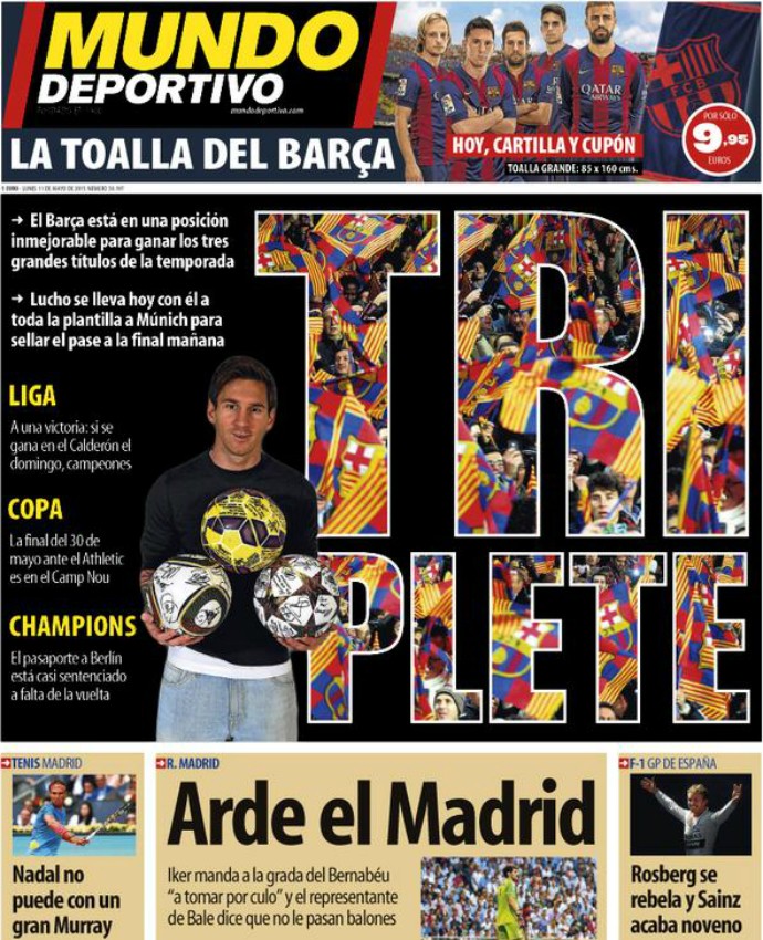 Capa Mundo Deportivo Messi Triplete (Foto: Reprodução / Mundo Deportivo)