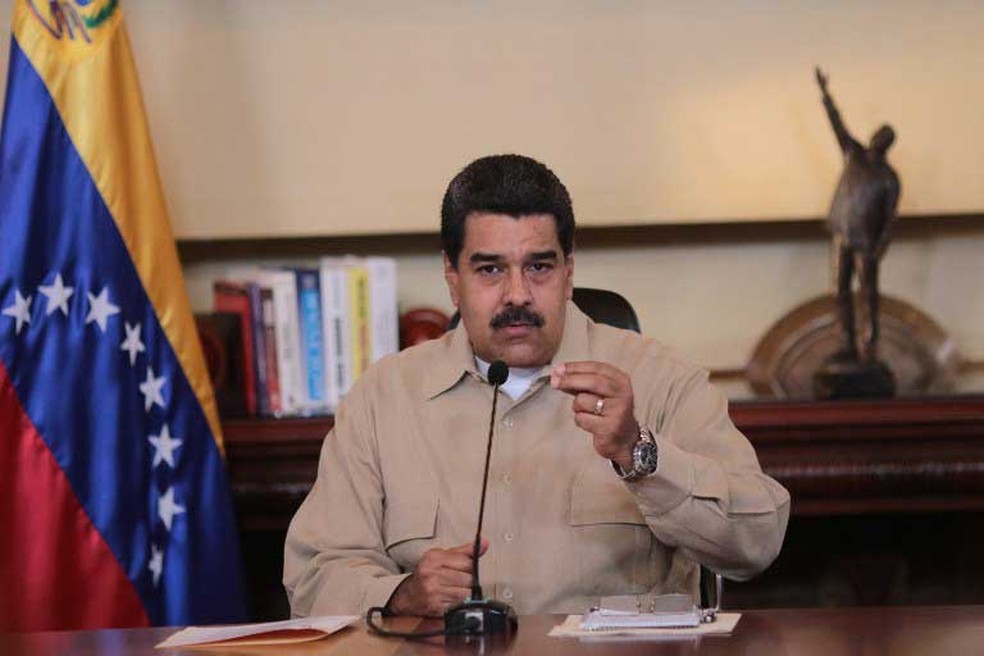 Presidente venezuelano, Nicolas Maduro, fez pronunciamento em rede nacional na terça-feira (18)  (Foto: Presidência da Venezuela / AFP )