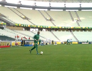 Enyeama goleiro treino Nigéria (Foto: Marcos Montenegro) Enyeama goleiro treino Nigéria (Foto: Marcos Montenegro)