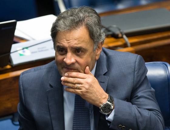 O senador afastado Aécio Neves (Foto: Lula Marques/AGPT)