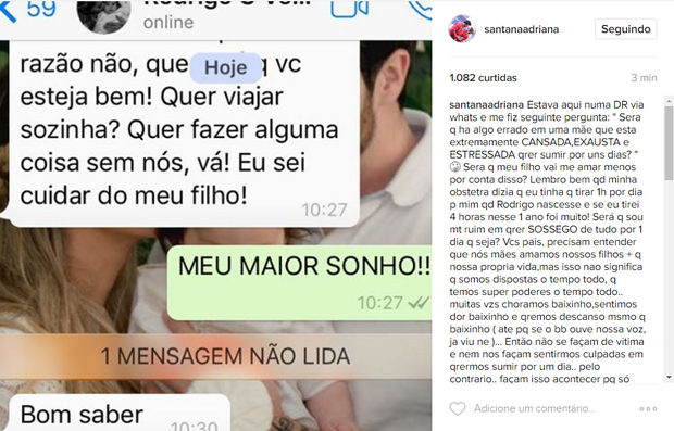 Adriana mostra DR com Rodrigão (Foto: Reprodução / Instagram)