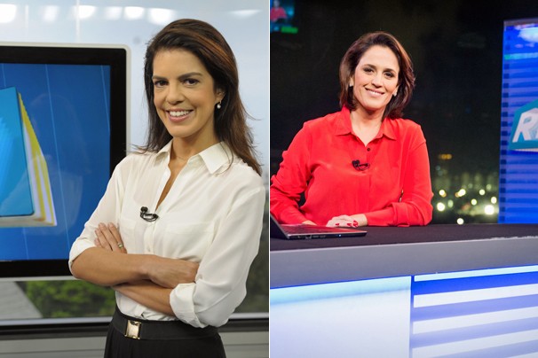 Mariana Gross comanda o RJ TV 1ª edição, enquanto Ana Luiza Guimarães apresenta a sua 2ª edição (Foto: Globo)
