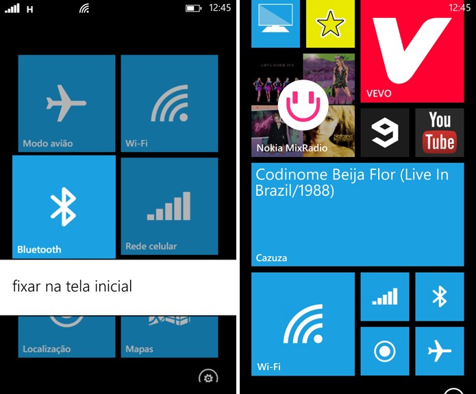 Connectivity Tiles adiciona atalhas para Wi-Fi, Bluetooth, 3G e outras funções do Windows Phone (Foto: Reprodução/Elson de Souza)