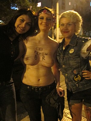 Larissa Lari Bärin Femen ativistas feministas (Foto: Luna D'Alama/G1)