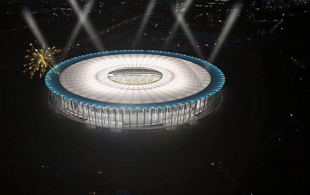 Maquete virtual do Estádio Nacional Mané Garrincha, em Brasília (Foto: Reprodução)