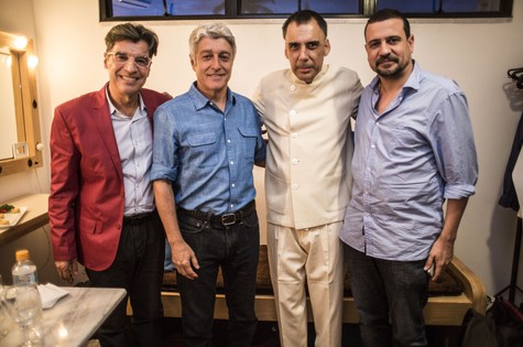 Paulo Betti, Caco Barcellos, Arnaldo Antunes e Marcus Faustini  (Foto: Aline Massuca)