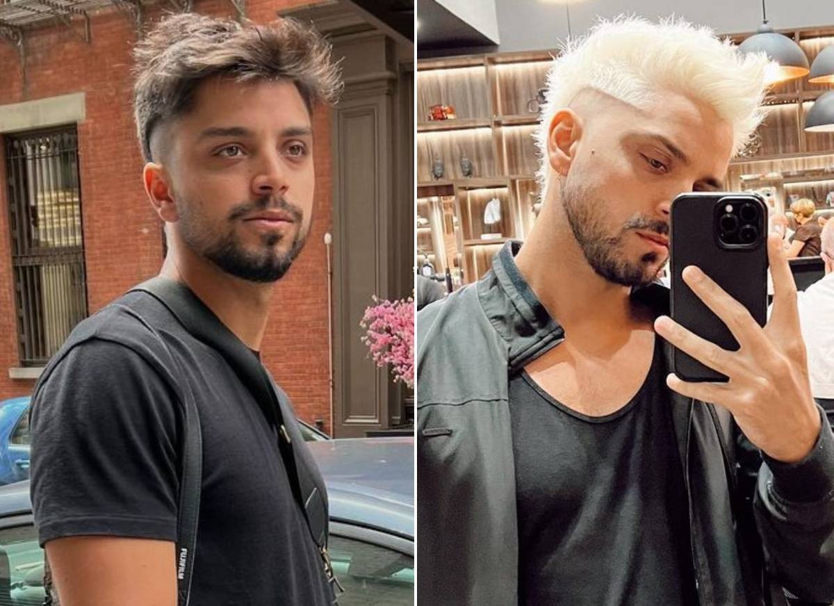 Rodrigo Simas antes e depois de mudar o visual (Foto: Reprodução/Instagram)