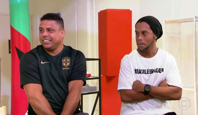 Ronaldo Fenômeno e Ronaldinho Gaúcho em entrevista para o Esporte Espetacular (Foto: Reprodução TV Globo) Ronaldo Fenômeno e Ronaldinho Gaúcho em entrevista para o Esporte Espetacular (Foto: Reprodução TV Globo)
