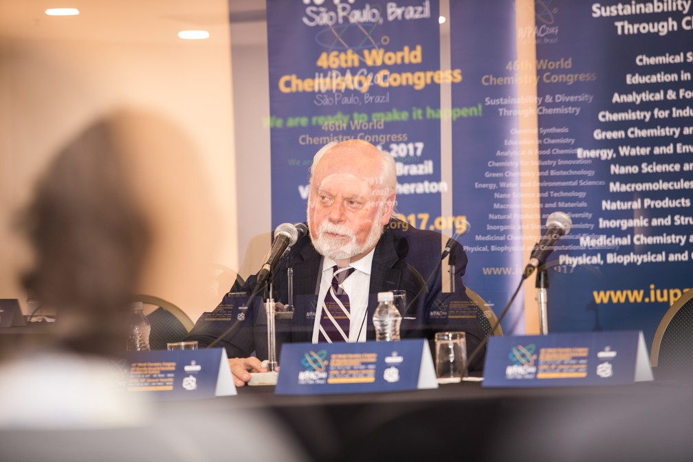 Stoddart recebeu o prêmio Nobel de Química em 2016  (Foto: Fábio Tito/G1)