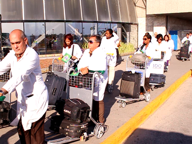 125 profissionais cubanos chegam ao Ceará por meio do Mais Médicos (Foto: TV Verdes Mares/Reprodução)