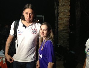Cassio, chegada do Corinthians a Mato Grosso (Foto: Diego Ribeiro) Cassio, chegada do Corinthians a Mato Grosso (Foto: Diego Ribeiro)