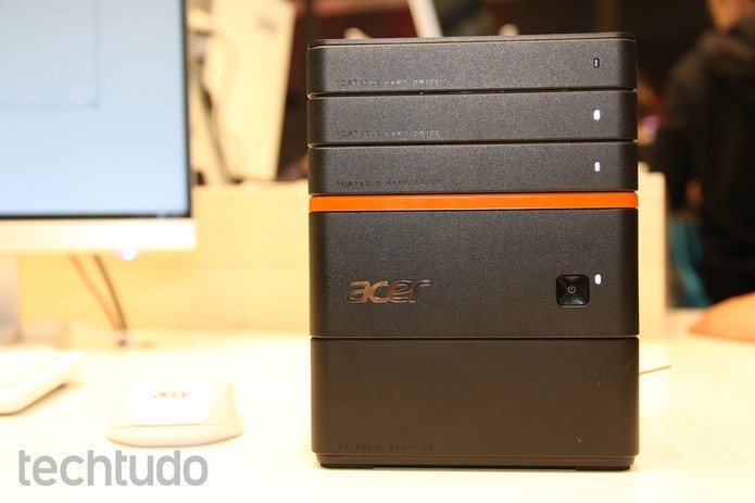 Acer Revo Build é um computador modular que foi apresentado no evento (Foto: Fabrício Vitorino/TechTudo)