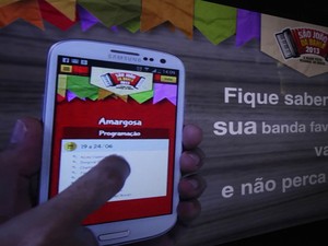 Aplicativo com lista de festas e serviço de São João na Bahia (Foto: Adenilson Nunes/GOVBA)