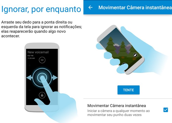 Moto Tela e Ações são novidades do Moto E 2015 (Foto: Reprodução/Carol Danelli) Moto Tela e Ações são novidades do Moto E 2015 (Foto: Reprodução/Carol Danelli)