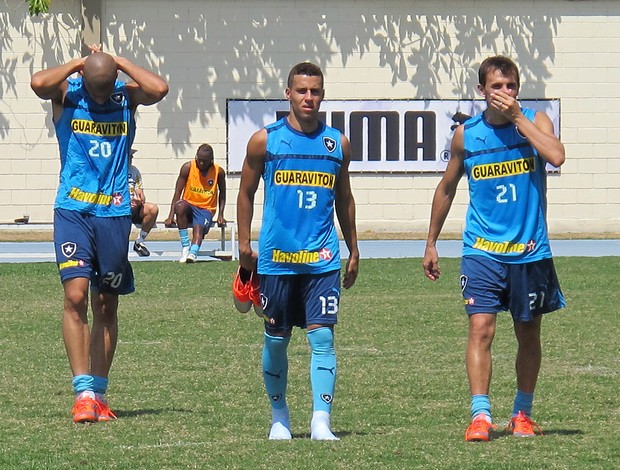Dória, Gabriel, Lucas, Botafogo (Foto: Thales Soares / Globoesporte.com)