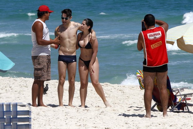 Andressa e Nasser, ex-BBBs (Foto: Marcos Ferreira/Fotorio News)