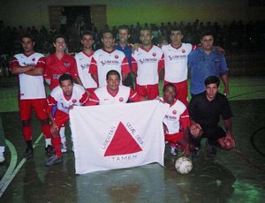 Primeira equipe campeã Copa Ouro de Futsal Pará de Minas  (Foto: Arquivo Pessoal /Paulo Antônio Duarte)