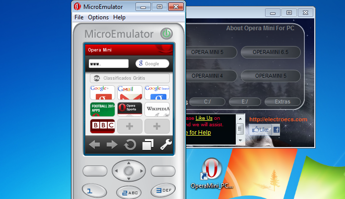 Opera Mini também pode ser executado no PC (Foto: Reprodução/Edivaldo Brito)