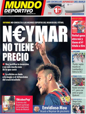 Jornal faz avaliação sobre o preço de Neymar (Foto: Reprodução / Mundo Deportivo)