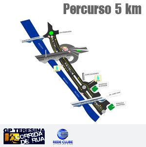 Mapa do percurso de 5 km do GP Corrida de Rua (Foto: Divulgação)