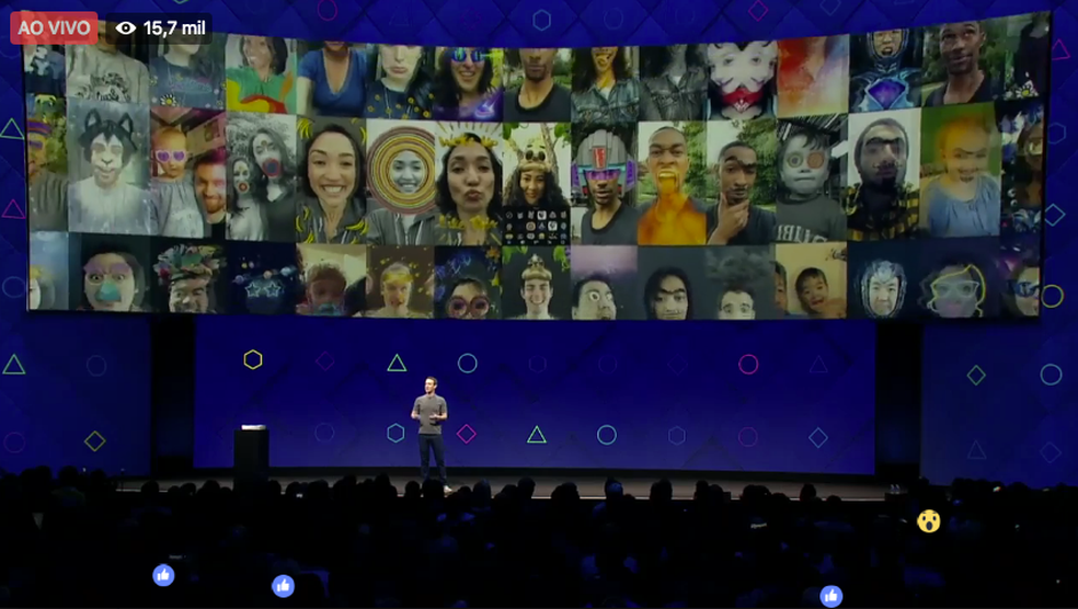 Filtros e efeitos 3D estarão disponíveis na câmera do Facebook em breve (Foto: Divulgação/Facebook)