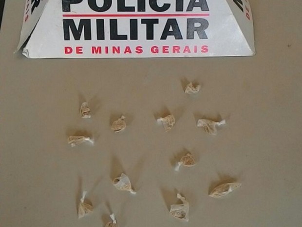 Papelotes de cocaína estavam prontos para comércio (Foto: Polícia Militar/Divulgação)