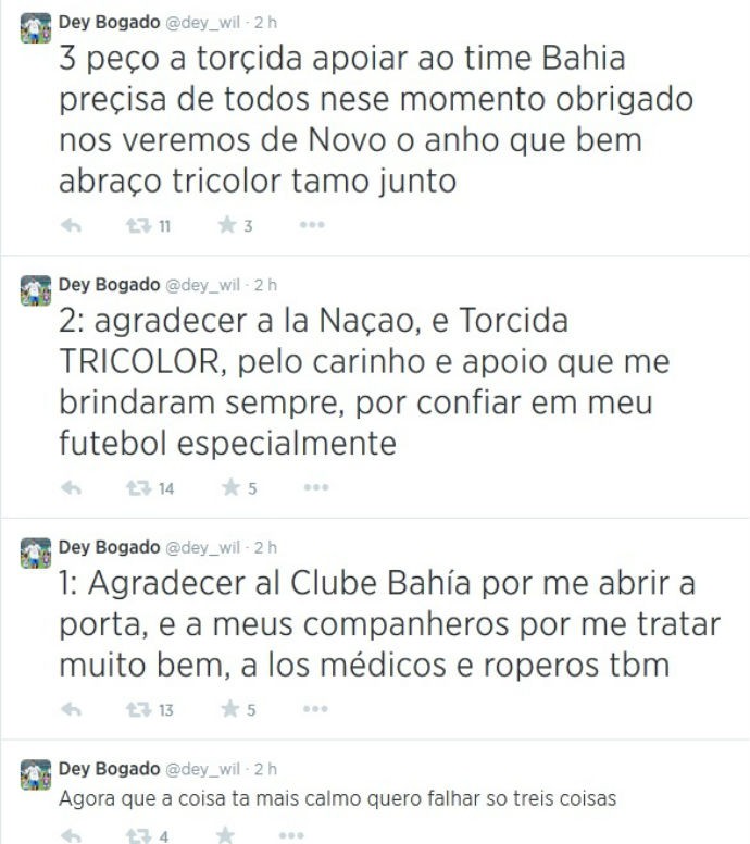 Pittoni se despede da torcida no Twitter (Foto: Reprodução / Twitter) Pittoni se despede da torcida no Twitter (Foto: Reprodução / Twitter)