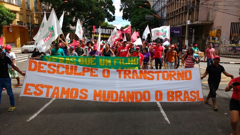 Dia do trabalhador belém CUT (Foto: Arthur Sobral/G1)