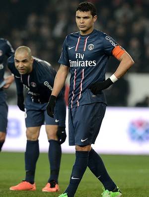 Thiago Silva Alex Silva jogo PSG Montpellier (Foto: AFP)
