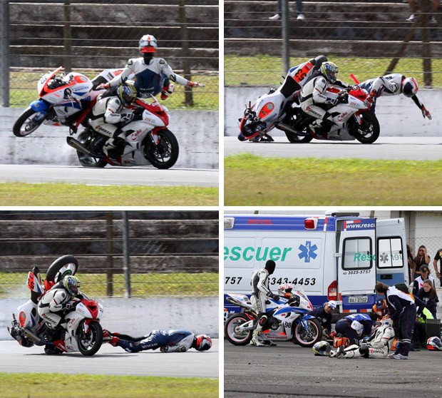 acidente Moto1000GP  (Foto: Vanderley Soares / divulgação)