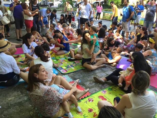 Praça do Horto Belém Aleitamento Materno (Foto: Danielle Miranda/Arquivo pessoal)