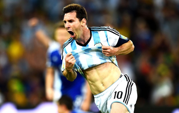 Messi comemora gol da Argentina x Bósnia (Foto: Getty Images)