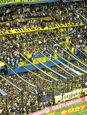  torcida do Boca Juniors na Bombonera (Foto: Cahê Mota / GLOBOESPORTE.COM)