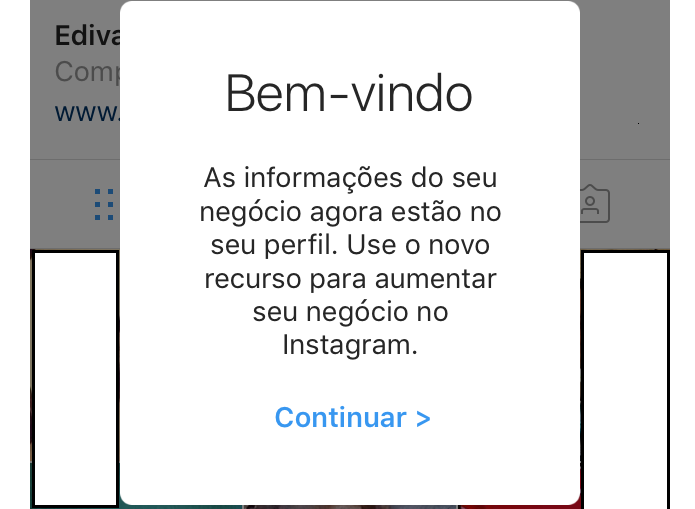 Instagram confirmando a conversão da conta (Foto: Reprodução/Edivaldo Brito)