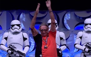 Peter Mayhew, o ator de Chewbacca, também compareceu ao Star Wars Celebration (Foto: Reprodução)