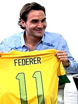 FRAME Glenda entrevista Roger Federer (Foto: Reprodução / TV Globo)