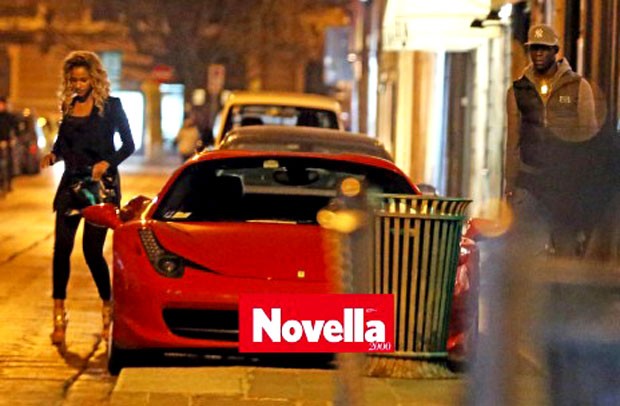 Reprodução Novella - Balotelli com a namorada Fanny (Foto: Reprodução / Revista Novella)