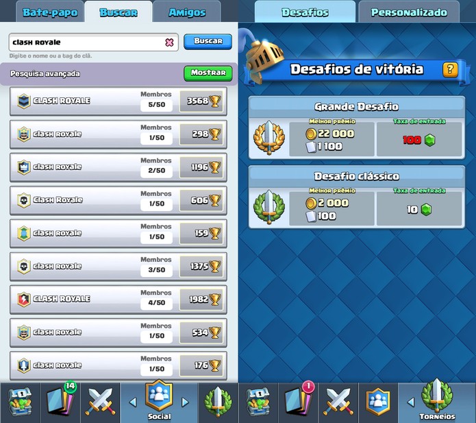 Participa do clã de Clash Royale e conclua o desafio (Foto: Reprodução/Felipe Vinha)