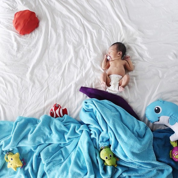 Mãe faz sucesso com ensaio fotográfico da filha em rede