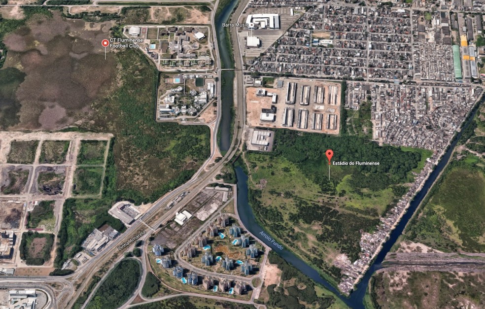 Fluminense tem acordo por um terreno em Jacarepaguá (Foto: Reprodução / Google Maps)