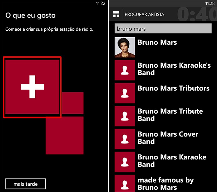 MixRadio solicita que usuário escolha três artista para começar sugestões de playlists (Foto: Reprodução/Elson de Souza)