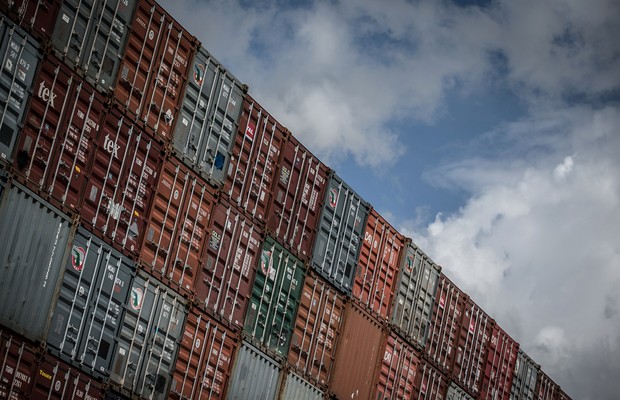 Contêineres no porto de Southampton, Reino Unido (Foto: Matt Cardy/Getty Images)