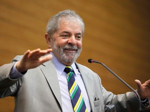 O ex-presidente Lula, durante palestra em São Paulo (Foto: Ricardo Stuckert/Instituto Lula)