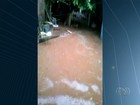 Forte chuva deixa casas alagadas e destelha loja em Anápolis, GO